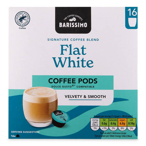 Signature Blend Flat White Coffee Pods 16 Pack | ALDI UK